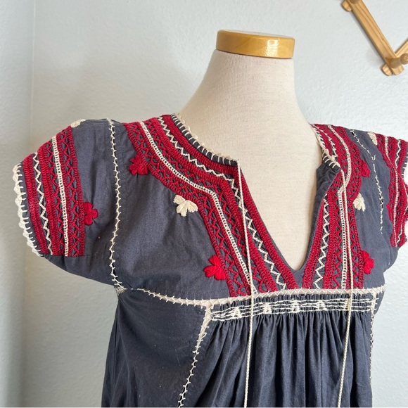 Ulla Johnson Embroidered Mini Tunic Dress - Picture 2 of 9